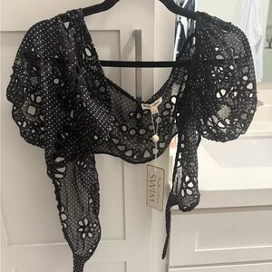 Black For Love or Lemons Swim Cover-Up